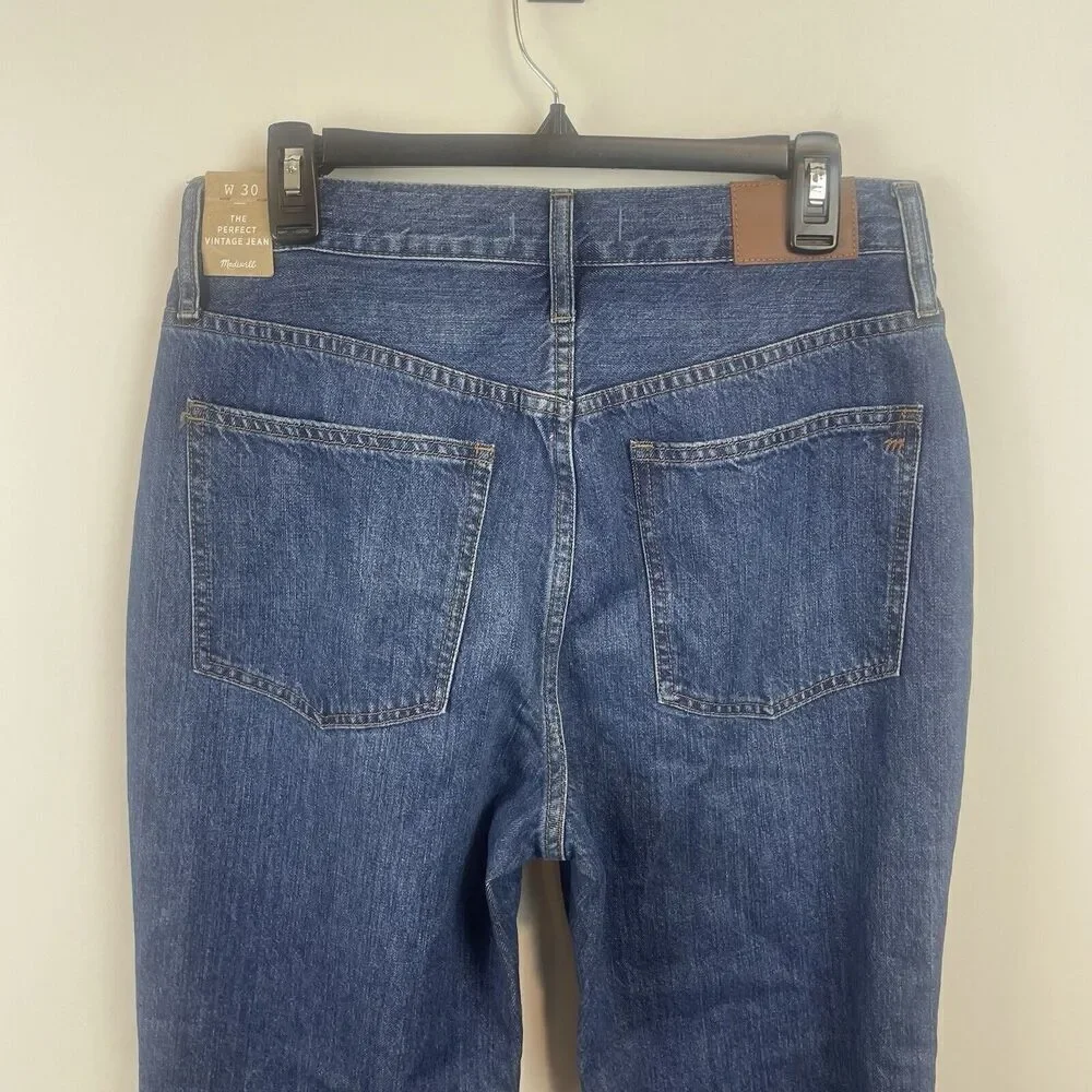 NWT Madewell‎ The Perfect Vintage Jean Gray Sparkle Trim W30